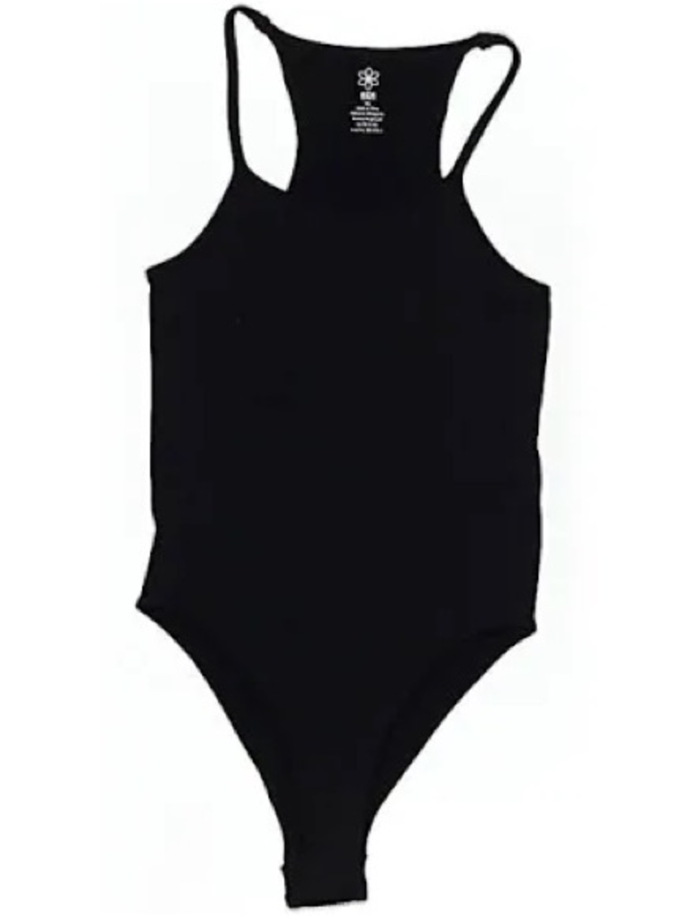 2  TOPS/ 1 SEAMLESS RACERBACK BODYSUIT BLACK & 1 MILLION WHITE ZIPPER TOP